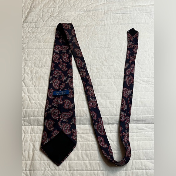 Wembley Pure Silk paisley print neck tie - Picture 2 of 4